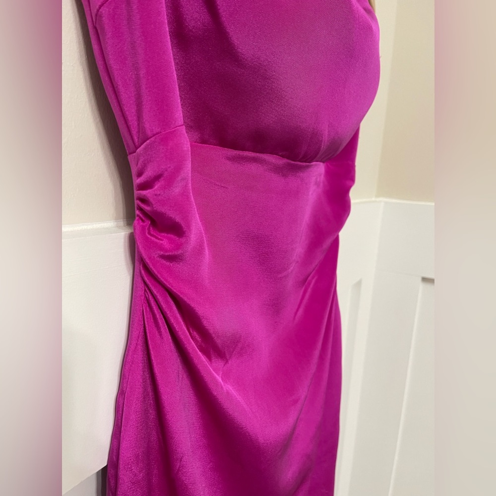 Kay Unger New York Silk Raspberry Pink Dress Size 6 - Picture 9 of 9